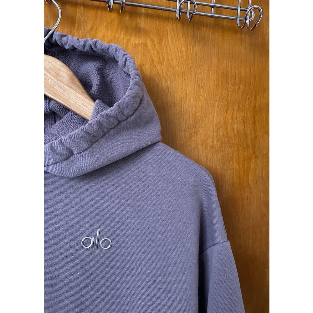 Alo Yoga Accolade Pullover Hoodie Purple Dusk Activewear Gym Women's Sz M No Tag - Picture 5 of 7